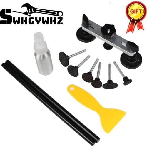 Paintless Dent Repair Hand Tool Kit Glue Set Instrument Car Body Hail Damage Fix Bridge Pulling Dent Adhesive Glue Removal Tab