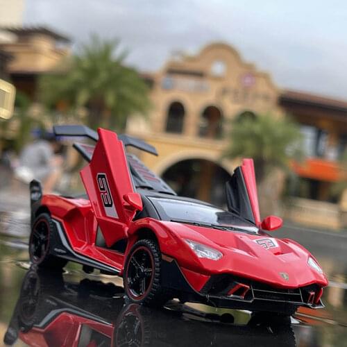 New 1:32 Simulation Lamborghini Sc18 Supercar Model Boy Alloy Sound And Light Pull Back Car Toy Car Collection Decoration Gifts
