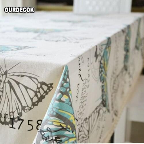 OUR DECOK Linen Tablecloths On The Table