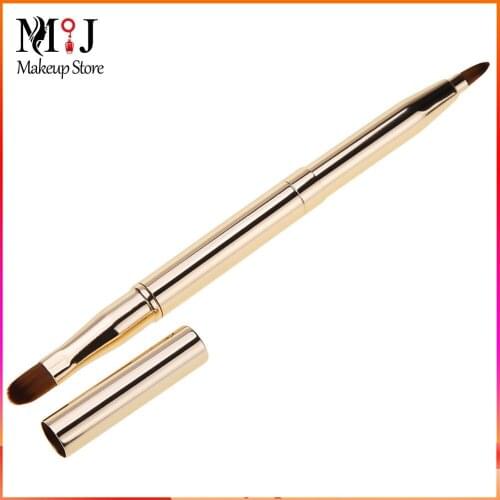 Pro Double-headed Retractable Makeup Blush Lip Brush and Eyeshadow Brush Foundation Brush Cosmetics Tool