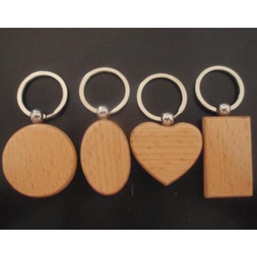 500pcs Blank House Wooden Key Chain DIY Promotion Customized Key Tags Promotional Gifts - Free Shipping lin4053