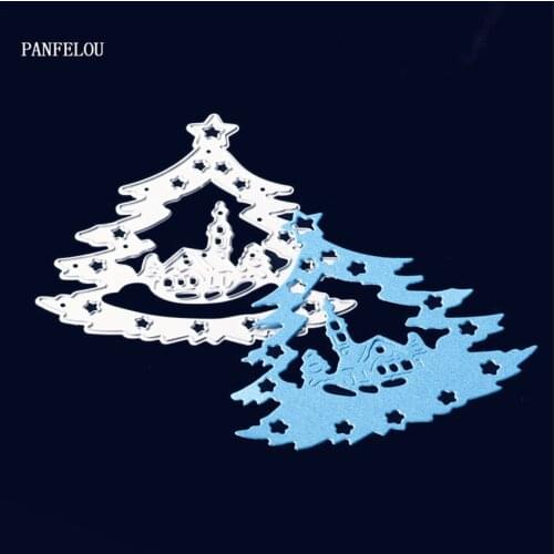 PANFELOU Metal craft Snow village paper die cutting dies for Scrapbooking/DIY Easter wedding cards Hand account