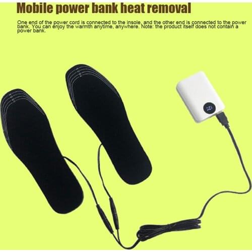 Croppable USB Heating Insole Warm Foot Insoles Charging Heating Insoles for Men Women RW
