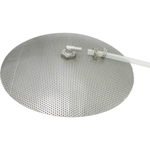 Stainless Steel 12'' False Bottom 3/8" barb fitting,1/2" lock nuts and 30cm beer hose, Homebrew Pot - Converts Into a Mash Tun