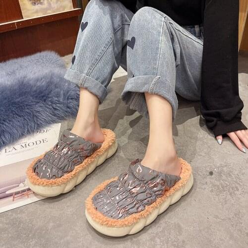 2021 style women shoes Womens Winter Slippers Lovely Plush Womens Shoes Indoor Slippers Warm Free Style Slippers comfortable