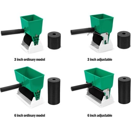 3/6 inch Paint Buckets Portable Handheld Glue Applicator Roller Manual Gluer for Woodworking Painting Tool with 2 Wheels