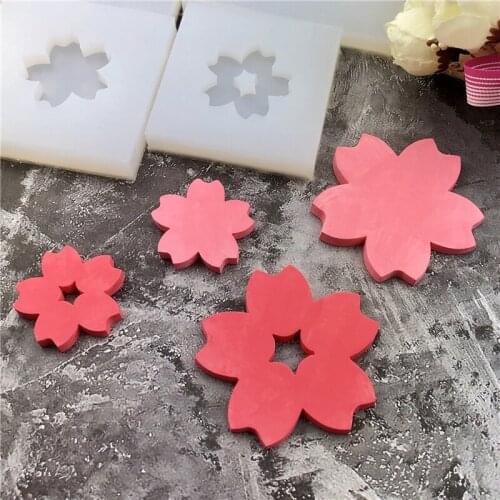 Cherry blossoms Flower Silicone Fondant Cake Mold Cupcake Jelly Candy Chocolate Decoration Baking Tool Moulds Reusable material
