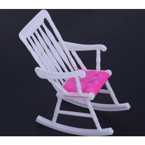 1pc Mini Doll Rocking Chair for Doll Accessories Doll House Furniture Decoration Dollhouse Room Decoration Children Girls Toys