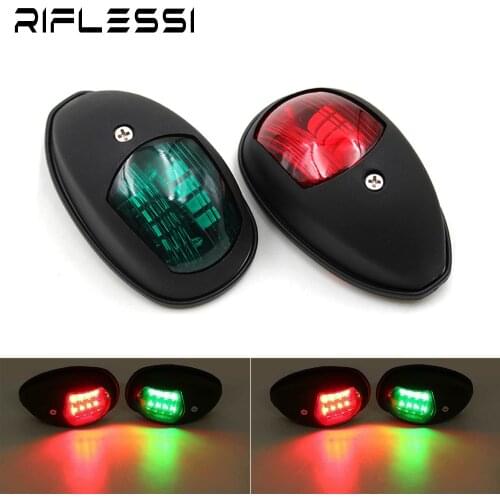 1 x Set 10V - 30V LED Navigation Lights For Boat Waterproof Marine Sailing Lamp Signal Yacht Lights Green Red