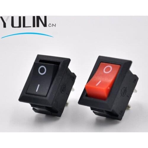 10pcs/lot high quality kcd1-101 Mini Boat Rocker Switch SPST Snap in AC 250V 3A / 125V 6A 2 Pin ON/OFF 21*15mm Rocker switches