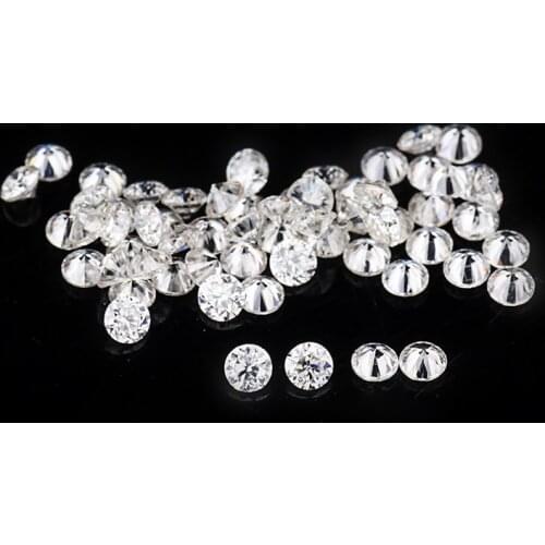 200 pcs & 1.2mm E/F white synthetic loose stones for jewelry small moissanites