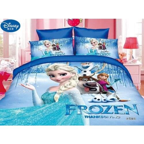 3Pcs Cotton Children Bedding Set Frozen Anna Elsa Home textile Girl bed set dorm room bedding bag pillowcase sheet