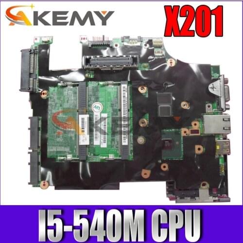 Akemy For Lenovo Thinkpad X201 Laptop Motherboard 63Y2064 MAIN BOARD I5-540M CPU DDR3