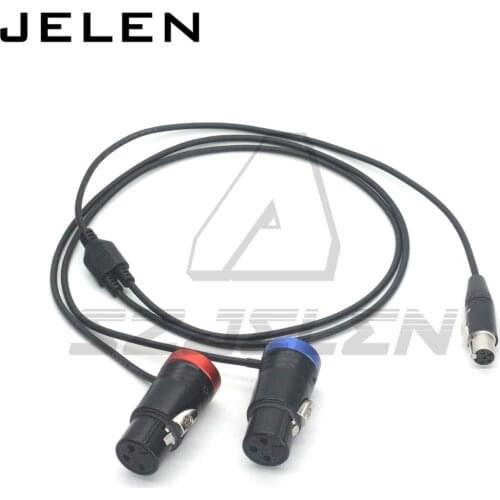 Ta5f to two Low-Profile XLR NEUTRIK 3pin XLR female for Zaxcom qrx200 audio cable