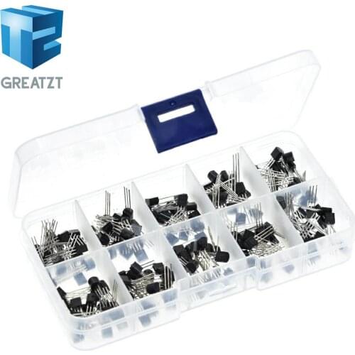 BC337 BC327 2N2222 2N2907 2N3904 2N3906 S8050 S8550 A1015 C1815 Transistor Assortment Kit 10value 200PCS,Transistors Box Pack