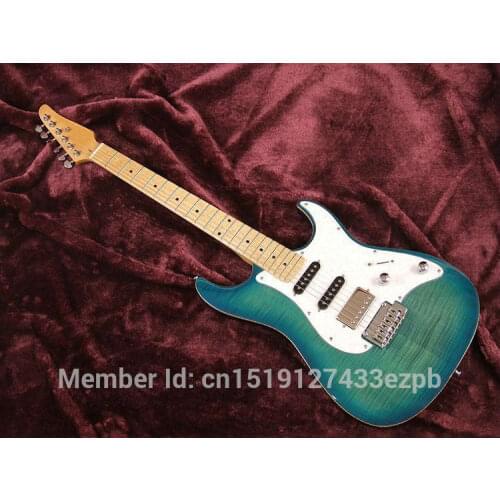 Shipping Free Tom professional handmade guitar, Anderson electric Guitar AlNiCo wax pickups,22 frets tiger striped maple cover