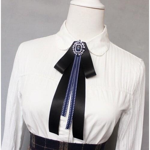 Elegant Unisex Neck Collar Shirt Bow Tie Rhinestone Crystal Alloy Wedding Business Christmas Necktie Uniform Bowtie Accessories