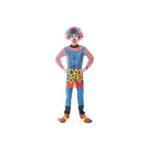 Blue clown costumes for children masquerade party clothing clown cosplay clothes funny costumes for children