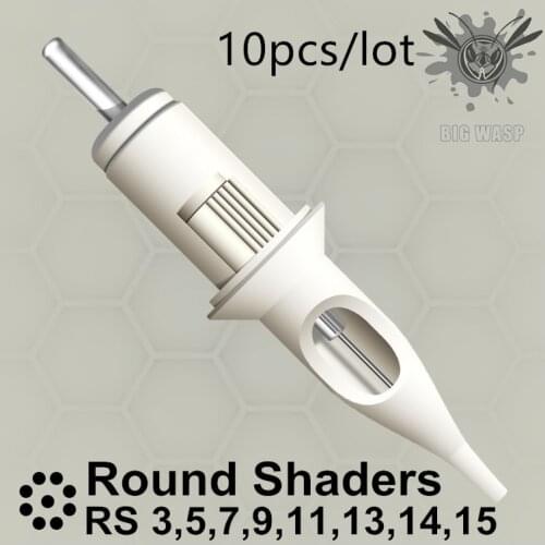 10PCS Semi-Permanent Makeup Round Shader Tattoo Machine Pen Needles Cartridge Supplies 3RS/5RS/7RS/9RS/11RS/13RS/14RS/15RS