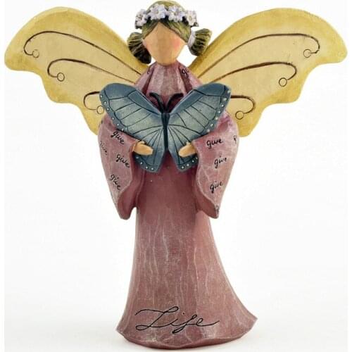 Angel Princess Miniatures Holy Communion Decoration Flower Fairy Garden Decorations Butterfly and Wreath Fairytale Lady Figure