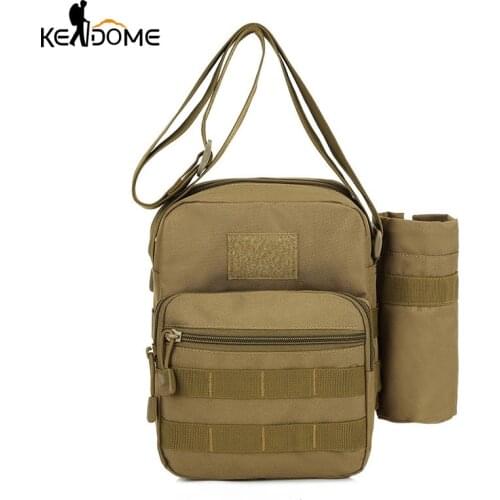 Multifunction Military Messenger Bag Tactical Molle Bag Nylon Shoulder Corssbody Handbag for Men With Water Bottle Bag XA980WD