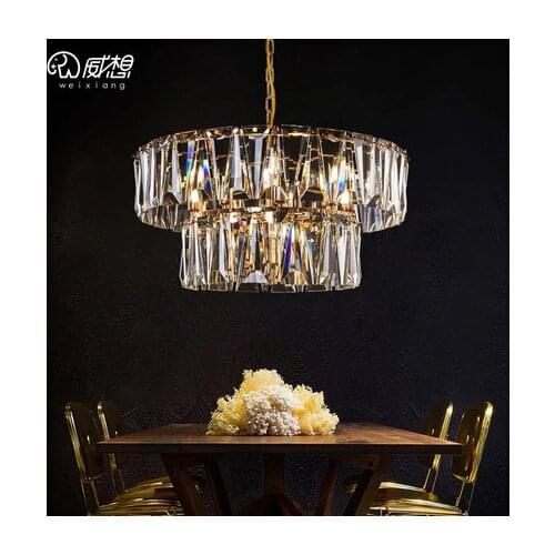 2021 new light luxury crystal simple high-end living room atmosphere dining room bedroom post-modern chandelier