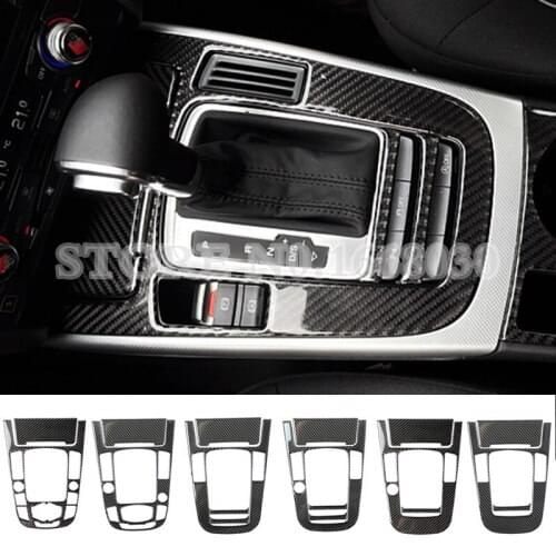 Carbon Fiber Console Gear Box Panel Trim Cover For Audi A5 S5 2008-2016 Car Decoration Car Accesories Interior