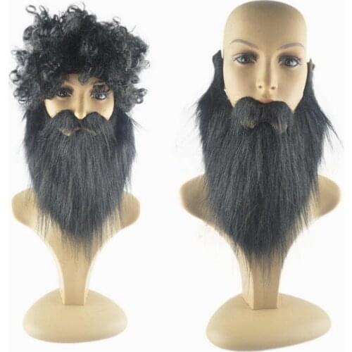 Handmade Wig Beard Hats Crochet Mustache Knit Halloween Party Decoration Moustache Men Women Festival Caps Face Party Props A2