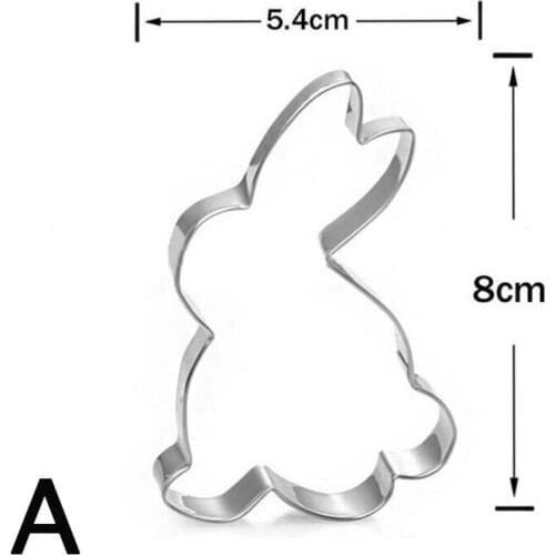 Easter Rabbir Eggs Carrot Cookie Stainless Steel Mold for Baking Easter Kitchenware Cookie Cutter Decor Pastry Modelling Tools