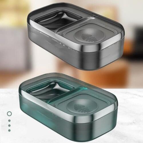 Filtered Water Double Bowl For Cats Dogs Drinker Feeder Unplugged Portable Home Or Outdoor Drinking Feeding Pets Products