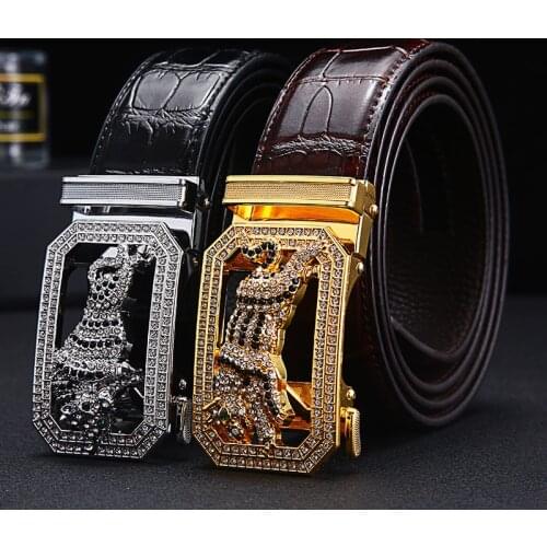 New Men Belt Fashion Alloy Automatic Buckle Belt Business Affairs Casual Decoration Belt Mens Belts Designer Belts Men
