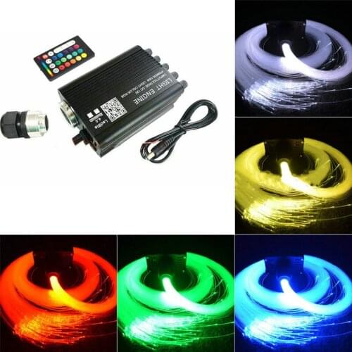 RGBW 12V Car Ceiling Fiber Optic Led Source Starry Star DIY&shooting Meteor light App phone Audio Remote control 16W+Mixed cable