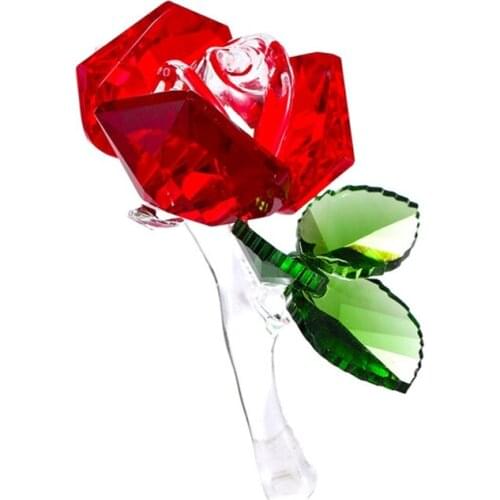 Romantic Rose Decoration Crystal Texture Rose for Valentine Gifts
