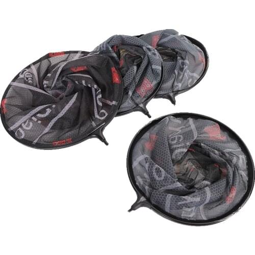 35cm 40cm Fishing Brail Landing Net Aluminum Alloy Round Frame Big Dense Head Foldable Soft Mesh Fishing Landing Net X601B