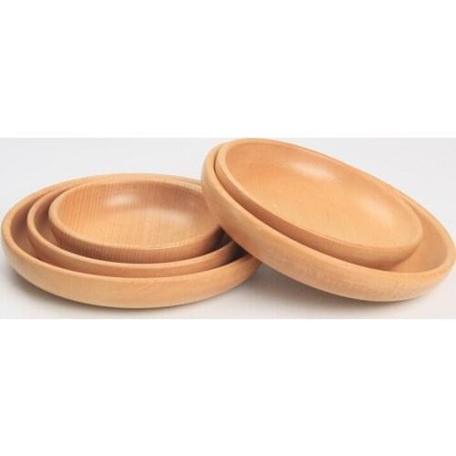 Wood Salad Bowl Japanese Beech Whole Wood Bowl dish plate