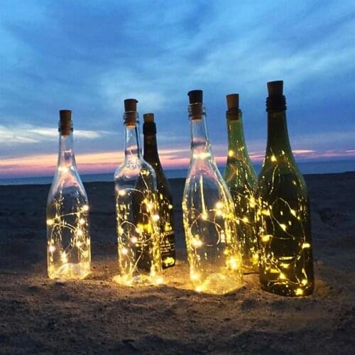 Wine Bottle Lights With Cork LED String Light Copper Wire Fairy Garland Lights Christmas Holiday Party Wedding Decoration