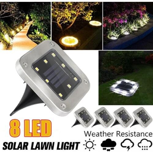 8LED Solar Lawn Yard Led Night Light Buried Solar Garden Light IP65 Waterproof Outdoor PathWay Floor Under Ground Spot Lamp