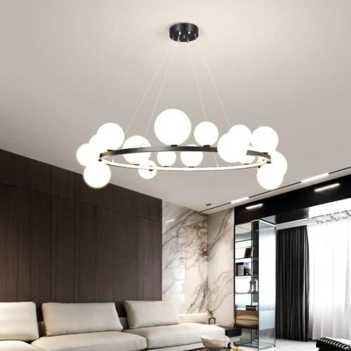 Creativity Clear White Glass LED Pendant Lights Restaurant Kitchen Luminaire Suspension G9 Home Decoration Light Fixtures