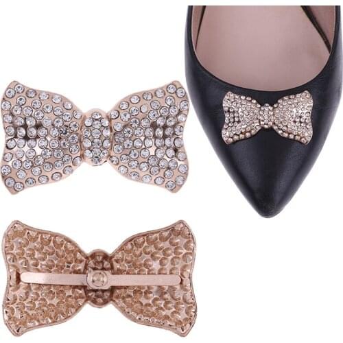 2PCS/lot Bridal Wedding Crystal Decorations Shoes Clips Women Elegant Shoes Rhinstones Ornament Party Shoes Accessories