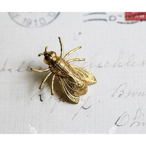 Vintage Victorian Antique Brass Pin Brooch Hornet Pins Brooches Jewelry Accessories