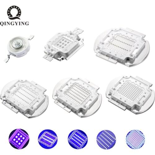High Power UV LED Diodes 3W 5W 10W 20W 30W 50W 100W Purple Ultra Violet LED 365nm 385nm 390nm 395nm 400nm 405nm 430nm