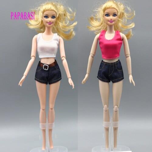 1pcs vest+shorts trousers For 1/6 Barbies Doll Clothes Trousers lifestyle Suit windbreaker dolls toy Clothes