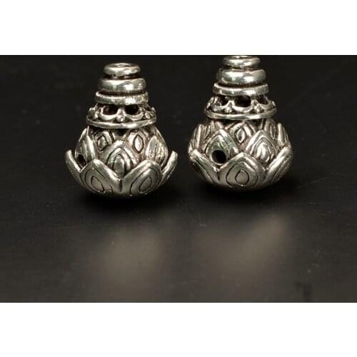 10PCS 16*19mm Nepal Tibetan Metal Alloy Buddha Beads Spacer Beads Hole Beads DIY Jewelry Accessories