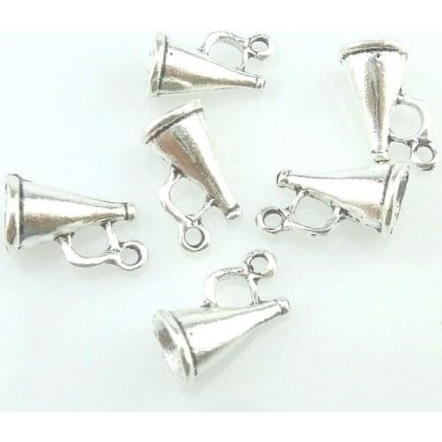 10pcs Vintage Metal Horn 15*12*7.5mm Charms DIY Fashion Pendant for Jewelry Making Earrings Bracelet 16449