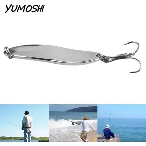 10pcs Silver Metal Sequin Baits Fishing Lure Pike Salmon Bass Trout Fishing Bait Silver Hook Hard Lure Fishing Tackle new 2019