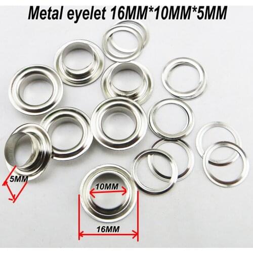 100PCS 16*10*5MM silver METAL EYELETS button sewing decorative clothes accessory buttons ROUND shoes bag eyelet ME-067
