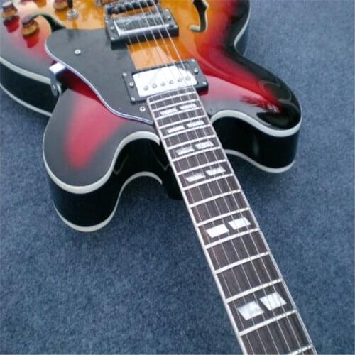 2021! NEW! electric guitar Fade Jazz gutiar, semi hollow body 335 quality guitar, semi-glossy, light aged