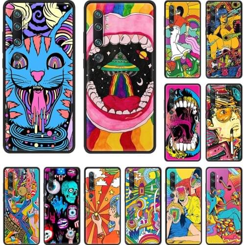Soft Cover For Xiaomi Mi Poco X3 NFC 10T Pro 9T M3 Note 10 Lite 11 10S CC9 F1 9 A2 Shockproof Phone Case Colorful Psychedelic