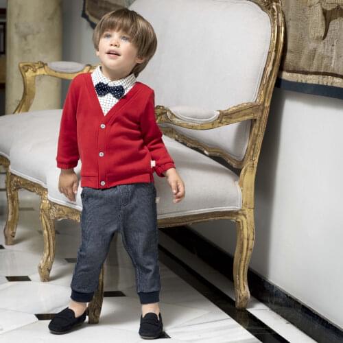 DB18646 dave bella autumn baby boys casual removable bow patchwork plaid T-shirt children tops kids boy fashion tees