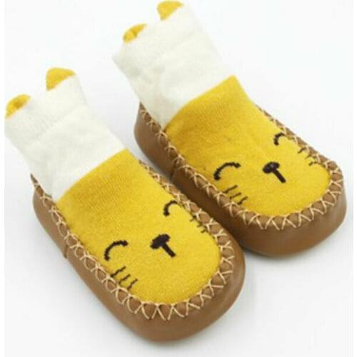 Baby Cotton Cartoon Socks Kid Toddler Anti-slip Sock Shoes Boot Floor Slippers 2019 New Arrival Kawaii Animal print soft sole
